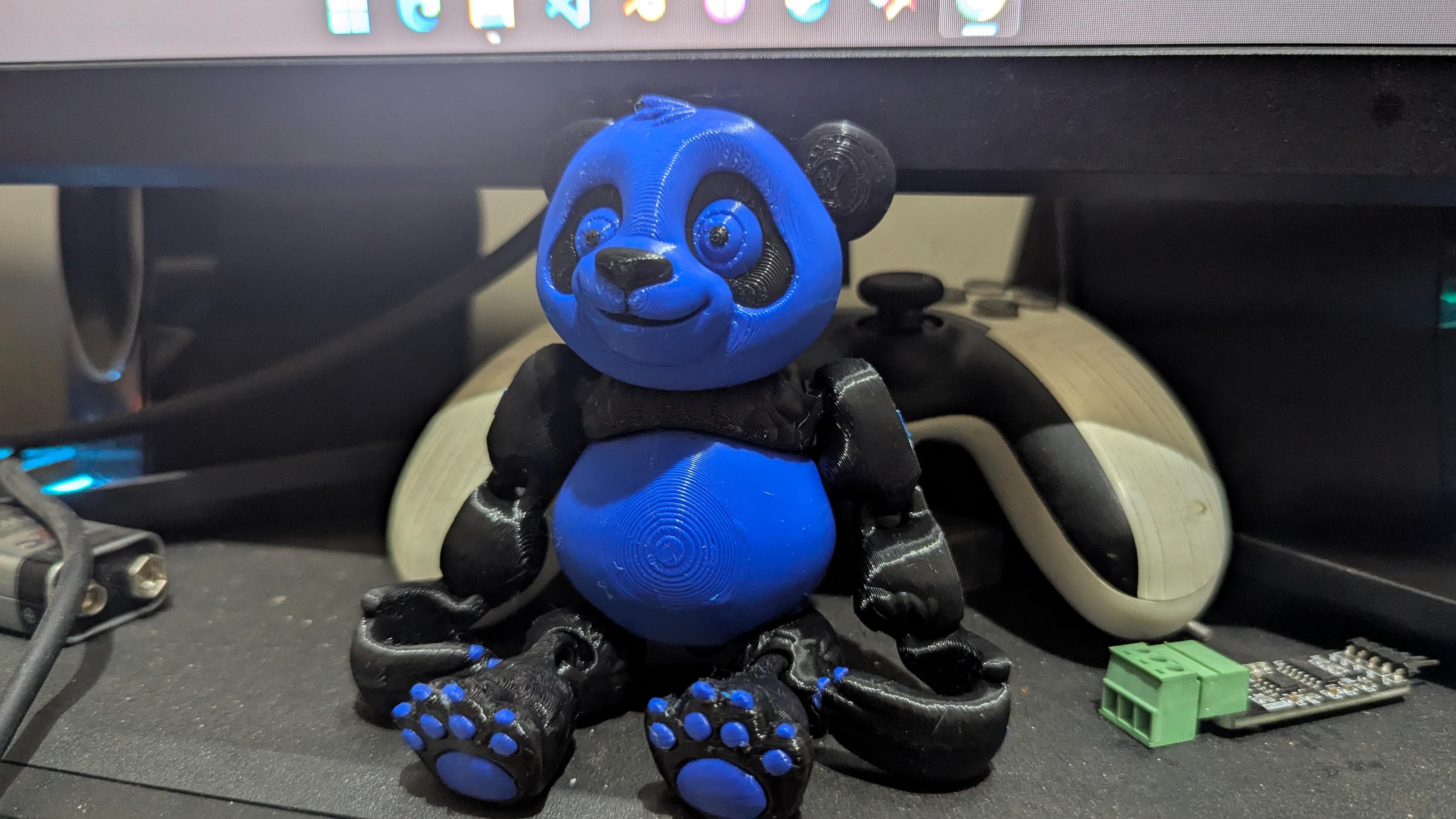 3D printed panda figurine