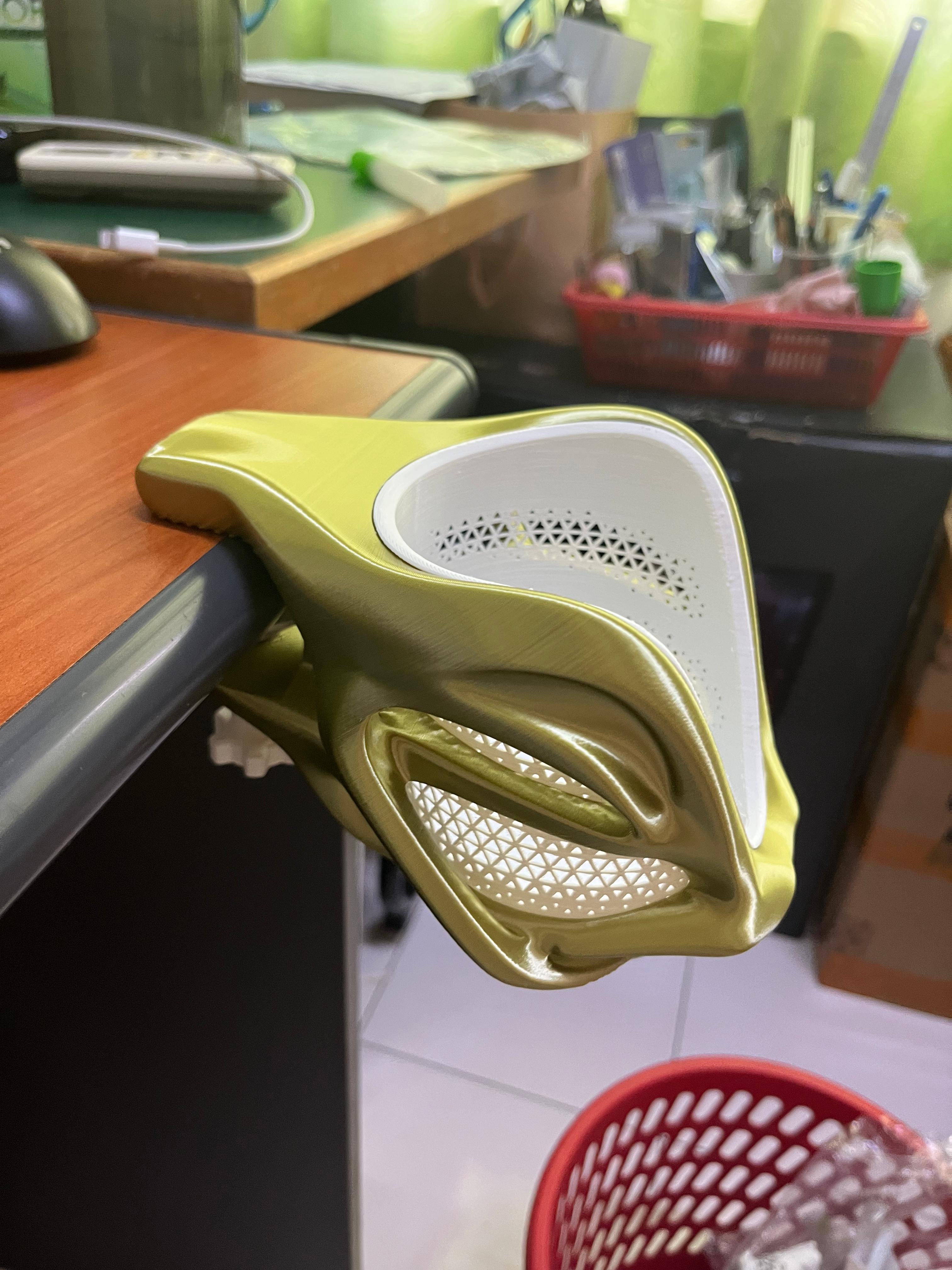 Desk cup holder clip